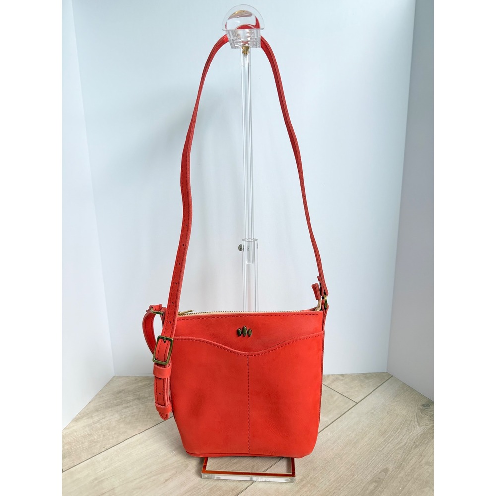 RARE Portland Leather Goods Cypress Side Bag Sherbet Crossbody